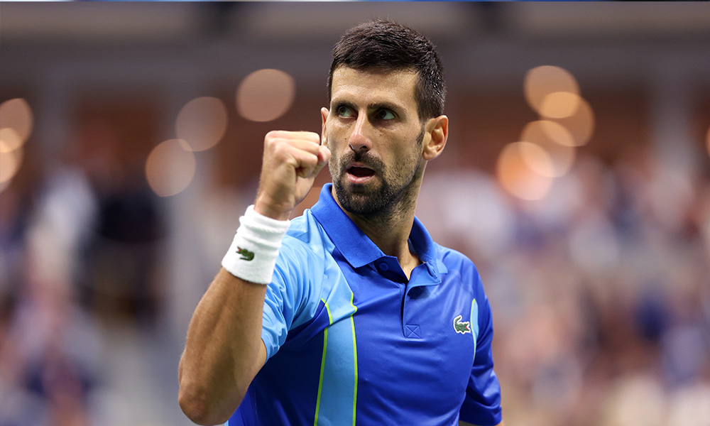 Novak Djokovic bei den US Open 2023 im Finale.